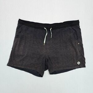 Vuori V367 Mens XL Athletic Shorts Charcoal Grey Heathered Gym 5" Inseam